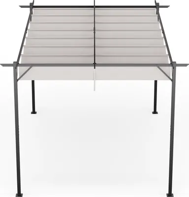 Obrázok produktu pre Blumfeldt Pantheon robustná pergola 3 x 4 m - Stabilný záhradný altánok s oceľovým rámom s práškovým nástrekom, polyesterovou strechou potiahnutou PA odolnou voči poveternostným vplyvom, pre záhradu a terasu