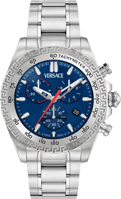 Produktbild von Versace VE9K00924 Chrono X Gent Chrono blau silber Edelstahl Herren Uhr NEU