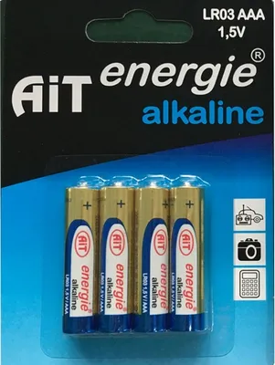 Obrázek produktu pro Baterie AiT Alkaline LR03 AAA 4ks blistr