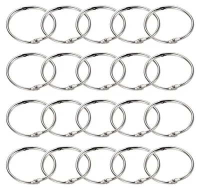 Produktbild von 100 Stück Metallbuchringe 30 mm für Scrapbooking und kreative Projekte