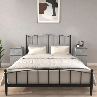 Zdjęcie produktu dla VidaXL 819717, Kolor betonu, Metal, Drewno, 400 mm, 350 mm, 700 mm, 2 szt.