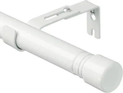 Image de Rail métallique pour rideaux - extensible - 76-238 cm - blanc