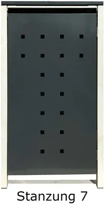 Produktbild von 5 Tailor Mülltonnenboxen Basic für 120 Liter Tonne /Stanzung 7 /Anthrazit / Grau