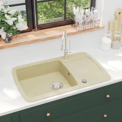 Immagine prodotto di The Living Store Lavello in granito a vasca singola Beige