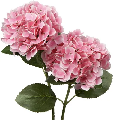 Produktbild von Künstliche Hortensie Blumen Real-Touch Kunstblumen Hydrangea Deko 63 cm Light Pink