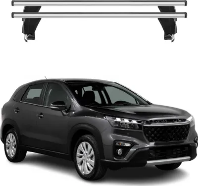 Image de Menabo Barres de toit Transversales pour Suzuki Sx4 S-Cross 2016-2025 Alu Gris