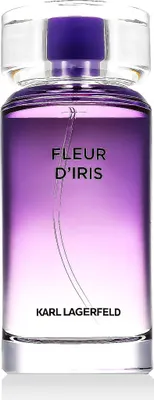 A bottle of Karl Lagerfeld Fleur D'Iris EDP perfume.