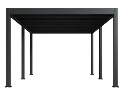 Produktbild von Weide E-Deluxe | elektrische Pergola mit LED | Voll Aluminium | 3,6 x 5,3 M | motorisiertes Lamellendach anthrazit