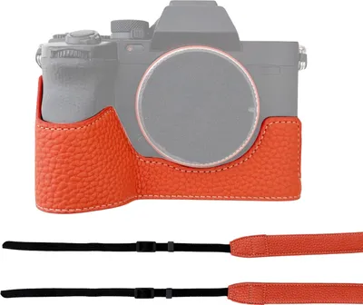 Obrázek produktu pro Polobrašna na fotoaparát, brašna na pouzdro fotoaparátu, brašna na fotoaparát zPolyuretankůže s otvorem pro ramenní popruh ve spodní části a s rukojetí, ochranné pouzdro na fotoaparát, náhrada za Sony A7M4/A7R5/A7S3/A1