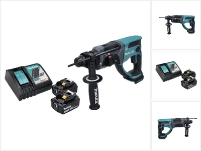 Produktbild von Makita DHR 202 RT Akku Kombihammer 18 V 2,0 J SDS Plus + 2x Akku 5,0 Ah + Ladegerät