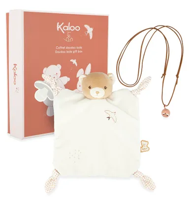 Image de Coffret cadeau Kaloo comprenant une peluche et une tétine - Jouet pour bébé, couleur crème