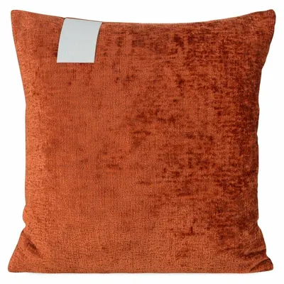 Obrázek produktu pro Shenil 1 povlak na polštář 45x45 cm cihlově šedý