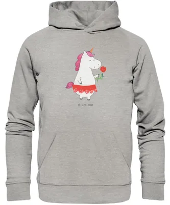 Produktbild von Mr. & Mrs. Panda Kuschelhoodie Einhorn Dame Größe M - Heather Grey - Geschenk, Hoodie, Unicorn, Frau, Sweatshirt, Bachelor, Kapuzenpullover, Bachelorette, Einhörner