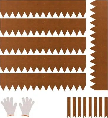 Immagine prodotto di Bordure in acciaio per giardino, confezione da 6 pezzi, 40 x 8 pollici, resistenti alle intemperie, per prati e giardini