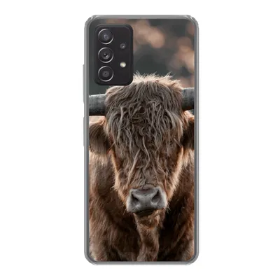 Produktbild von MuchoWow® Handyhülle Schutzhülle Hülle für Samsung galaxy a73 Schottischer Highlander - Mantel - Porträt Silikon Softcase Handy Hülle - Handyhülle