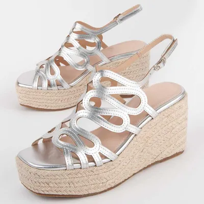 Produktbild von Montevita Keilsandalen Sparto Sandale Salia2 Silber