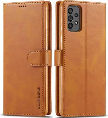 Image de Etui pour Samsung Galaxy A33 5G, étui en cuir avec fermeture magnétique et support, étui de protection Jaune