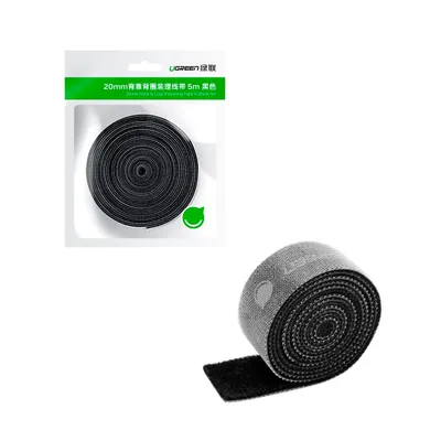Zdjęcie produktu dla Ugreen Taśma Rzepowa Rzep Organizer Kabli 2M Czarny (40354)
