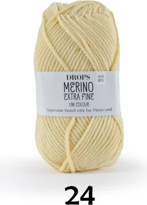 Immagine prodotto di DROPS Merino Extra Fine, Uni Colour 24 hellgelb