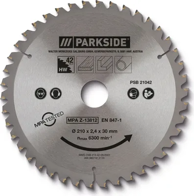 Produktbild von PARKSIDE® Sägeblätter für Handkreissägen (210 mm 42 Zähne)