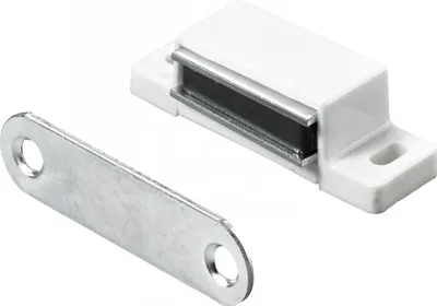 Image de Lot de 4 loqueteaux magnétiques plastique HETTICH, L.14.5 x l.45.3 mm