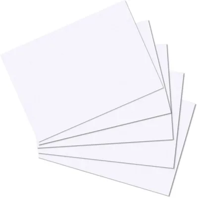 Produktbild von Karteikarten A5 blanko weiß VE=4x100 Stück