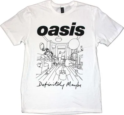 Produktbild von Oasis - "Definitely Maybe" T-Shirt für Herren/Damen Uni RO11928 (L) (Weiß)