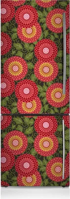 Produktbild von Kühlschrankmagne Kühlschrank Magnetfolie Dekoration 60x205 cm - Geometrische Blume.