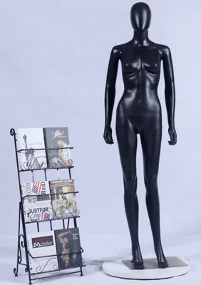 Produktbild von FC-7B krásná ženská abstraktní černá matně lakovaná figurína okenní figurína abstraktní obličej ženská figurína okenní figuríny