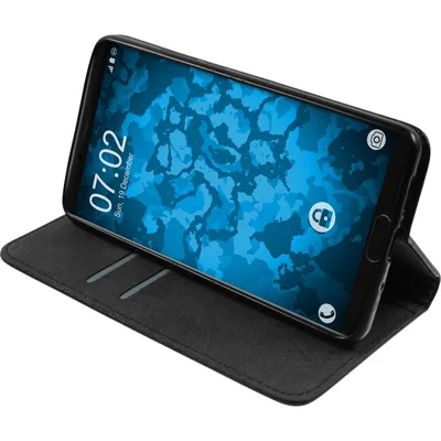 Produktbild von PhoneNatic Kunst-Lederhülle kompatibel mit Huawei Mate 10 - Book-Case schwarz Cover