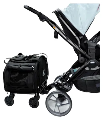 Produktbild von PetRider Basic Haustier Transporttasche mit Kinderwagenanhänger und Regenschutz