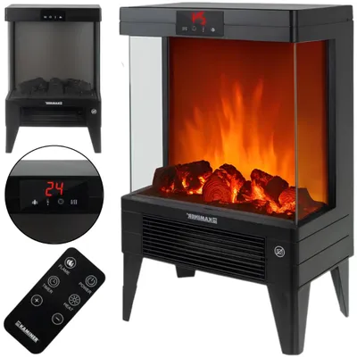 Zdjęcie produktu dla KOMINEK ELEKTRYCZNY GRZEJNIK WOLNOSTOJĄCY 2 kW TIMER 2 TRYBY GRZANIA PILOT