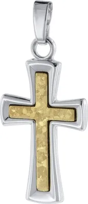 trendor 75783 Kreuz-Anhänger 585 Gold 14 Karat Bicolor 1