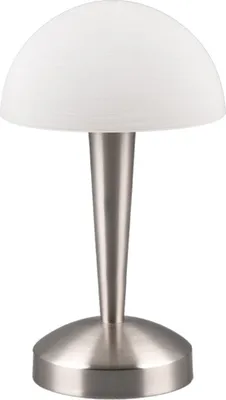 Zdjęcie produktu dla Lampa stołowa srebrna biała grzybek dotykowa E14 Canaria RL