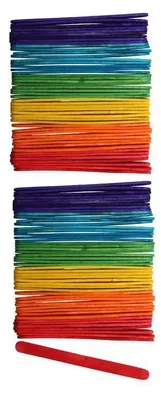 Produktbild von Glorex Bastelhölzer 10 x 114 mm farbig sortiert 100 Stk.
