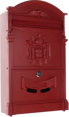 Zdjęcie produktu dla Skrzynka pocztowa Rottner Ashford czerwona | Zamek cylindryczny | 26 x 41 x 9 cm