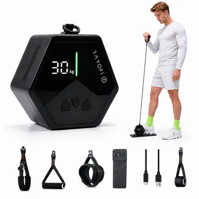 Zdjęcie produktu dla Rayofi Upgrade stacja treningowa 3–30 kg, wyciąg z wentylatorem i ulepszonym prowadzeniem linki do treningu pleców, rozpiętek butterfly i całego ciała, productTiles.product.images.aiGenerated