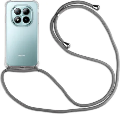 Produktbild von Handykette für Xiaomi Redmi Note 15 Pro 5G Hülle mit Band Case Handyhülle mit Kette in Grau