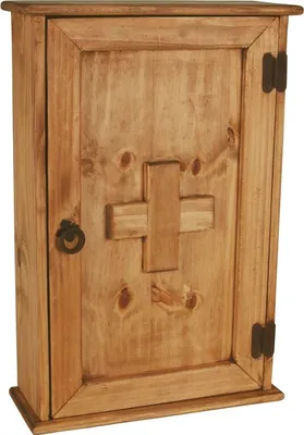Produktbild von MiaMöbel Apothekerschrank Mexico Möbel 40x60x15 cm Landhausstil Massivholz Pinie Honig