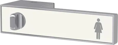 Produktbild von GRIFFWERK Griffpaar FRAME 1.0 Resopal weiß seidenmatt glatt RAL 9010 WC rechts TS-38-45 mm, Samtgrau