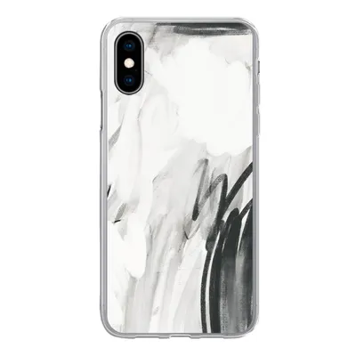 Produktbild von MuchoWow® Handyhülle Schutzhülle Hülle für iPhone X Kunst - Schwarz - Weiß - Abstrakt Silikon Softcase Handy Hülle - Handyhülle