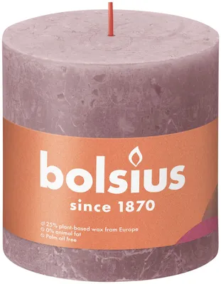Immagine prodotto di BOLSIUS candela a colonna Rustiko Shine 10x10cm rosa cenere
