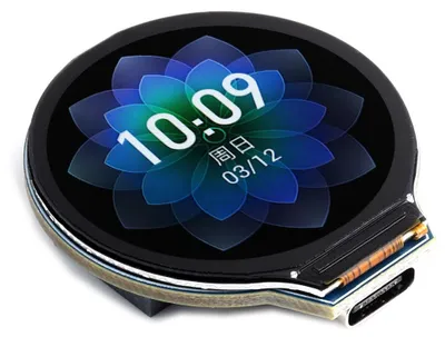 Produktbild von Waveshare ESP32-S3, 1.28 Zoll IPS LCD, WiFi / BT, 240x240, 6-Achsen IMU, 32-bit LX7 Dual-core, rund