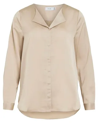 Productafbeelding van Vila dameslangarmshirt VIELLETTE, met V-hals