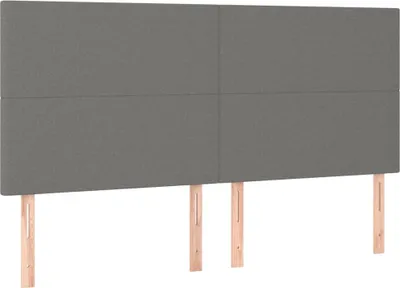 Produktbild von vidaXL Kopfteil Dunkelgrau 160 x 5 x 118/128 cm Stoff