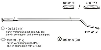 Produktbild von ERNST Abgasrohr Auspuffrohr für FIAT PUNTO (188) 550406