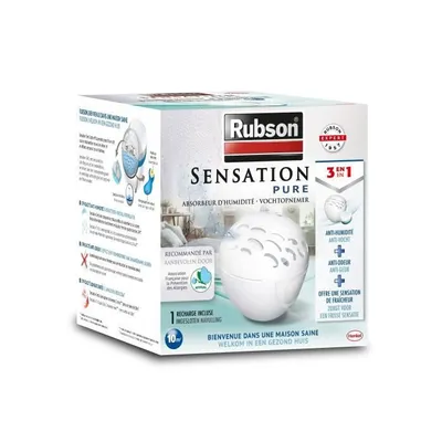 Produktbild von Rubson 3178040668621, Absorbierer (Einheit), Feuchtigkeitsabsorbierer, Keller, Badezimmer, Schlafzimmer, Garage, Küche, 139 mm, 140 mm, 130 mm