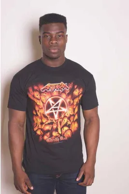 Produktbild von Anthrax Worship Music Herren Schwarz T-Shirt: klein