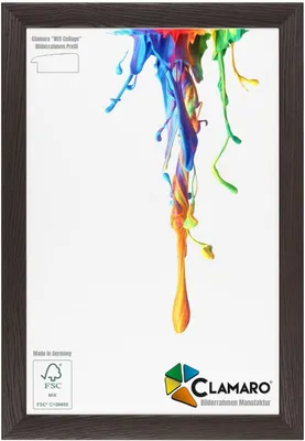 Produktbild von Bilderrahmen Wenge Dunkelbraun 53G Neo Collage CLAMARO nach Maß modern Holz, Größe:120x50