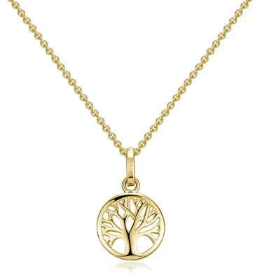 Produktbild von MATERIA by Matthias Wagner 375 Gold Collier Lebensbaum - Damen Echtgold Kette mit Anhänger 42cm GCO-5